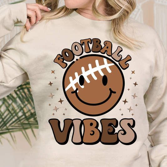 Football Vibes, Retro Smiley Face, Touchdown Season