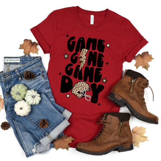 Game day football, retro game day, distressed game day, football lightning bolt, football helmet